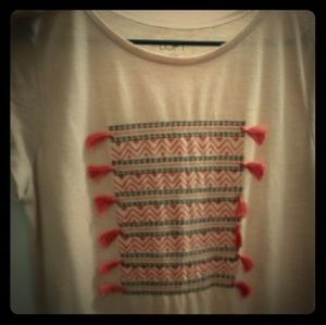 Ann Taylor LOFT fringe top